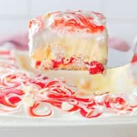 Close up looking at a slice of Heaven on Earth Cake.